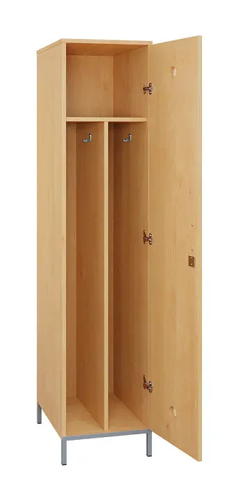 SLN - 41S šatní skříň dřevěná, 1-dveřová, háček, 1800 x 400 x 500, kovové nohy, javor horský