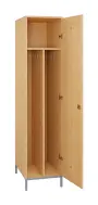 SLN - 41S šatní skříň dřevěná, 1-dveřová, háček, 1800 x 400 x 500, kovové nohy, javor horský