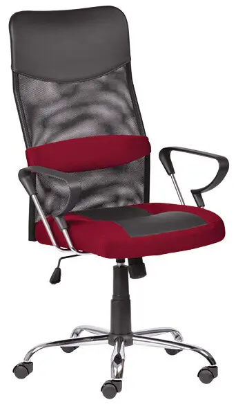 ENRIKO židle kancelářská, MESH černá/vínová