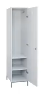 SLN - 42S šatní skříň dřevěná, 1-dveřová, háček, 1800 x 400 x 500, kovové nohy, bílá