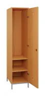 SLN - 42S šatní skříň dřevěná, 1-dveřová, háček, 1800 x 400 x 500, kovové nohy, buk royal