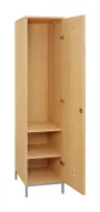 SLN - 42S šatní skříň dřevěná, 1-dveřová, háček, 1800 x 400 x 500, kovové nohy, javor horský