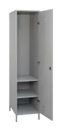 SLN - 42S šatní skříň dřevěná, 1-dveřová, háček, 1800 x 400 x 500, kovové nohy, šedá