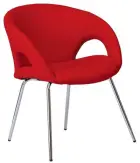 ROSELLA židle konferenční, ekokůže červená