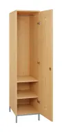 SLN - 42T šatní skříň dřevěná, 1-dveřová, šatní tyč, 1800 x 400 x 500, kovové nohy, javor horský