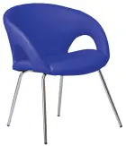 ROSELLA židle kancelářská, ekokůže tmavě modrá