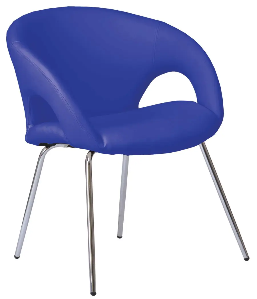 ROSELLA židle kancelářská, ekokůže tmavě modrá