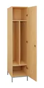 SLN - 43S šatní skříň dřevěná, 1-dveřová, háček, 1800 x 400 x 500, kovové nohy, javor horský