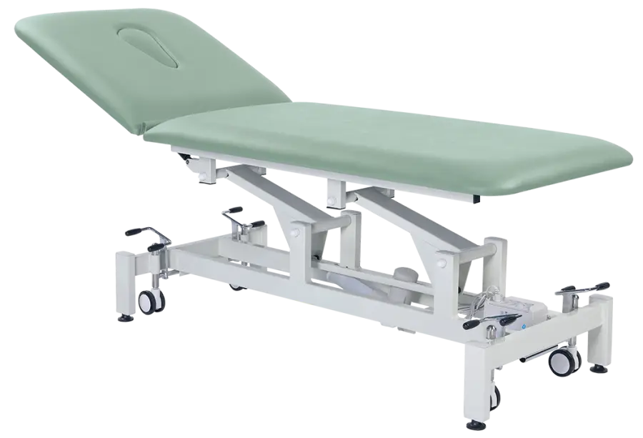 OPTIMED 2 - 250 kg, elektrické vyšetřovací lehátko, 2-segmentové, Medi SK pastelově zelená
