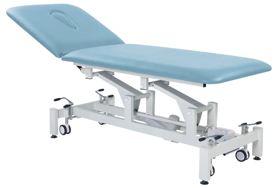 OPTIMED 2 - 250 kg, elektrické vyšetřovací lehátko, 2-segmentové, Medi SK pastelově modrá