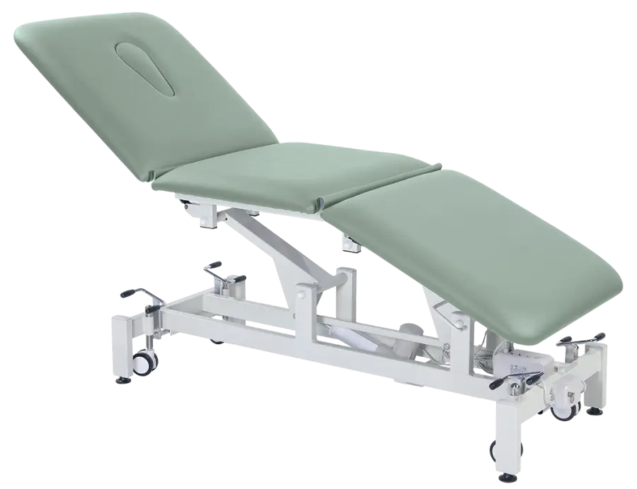 OPTIMED 3 - 250 kg, elektrické vyšetřovací lehátko, 3-segmentové, Medi SK pastelově zelená