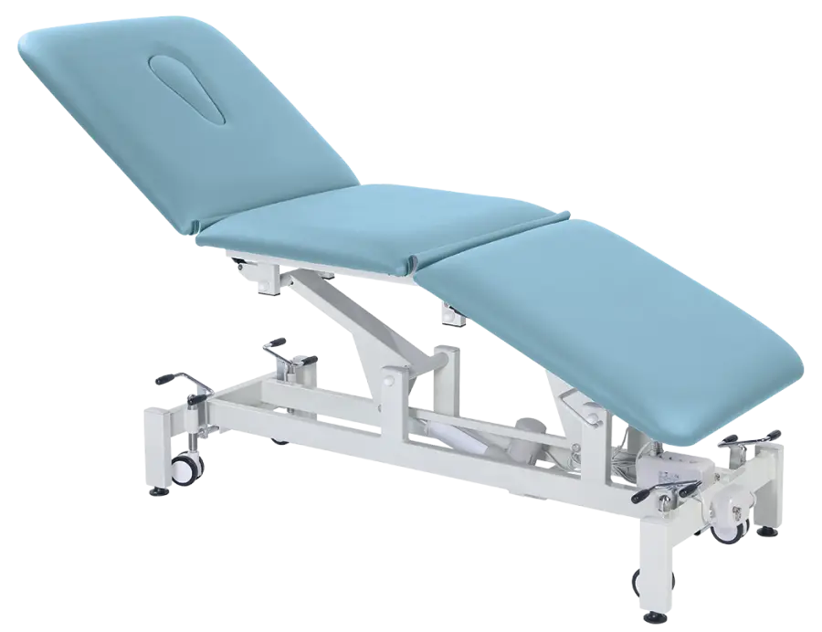OPTIMED 3 - 250 kg, elektrické vyšetřovací lehátko, 3-segmentové, Medi SK pastelově modrá