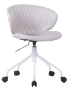 EVELYN židle kancelářská, ekokůže bílá