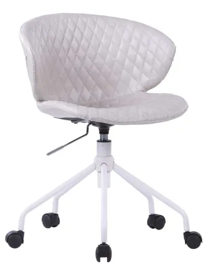 EVELYN židle kancelářská, ekokůže bílá