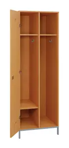 SLN - 61S šatní skříň dřevěná, 1-dveřová, háček, 1800 x 600 x 500, kovové nohy, buk royal