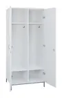 SLN - 82S šatní skříň dřevěná, 2-dveřová, háček, 1800 x 800 x 500, kovové nohy, bílá