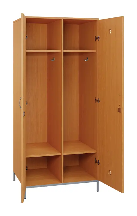 SLN - 82S šatní skříň dřevěná, 2-dveřová, háček, 1800 x 800 x 500, kovové nohy, buk royal