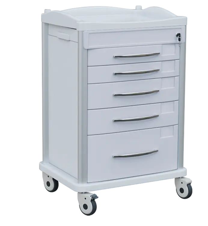 OVM - 06, vozík zdravotnický, 5-zásuvkový, bílá