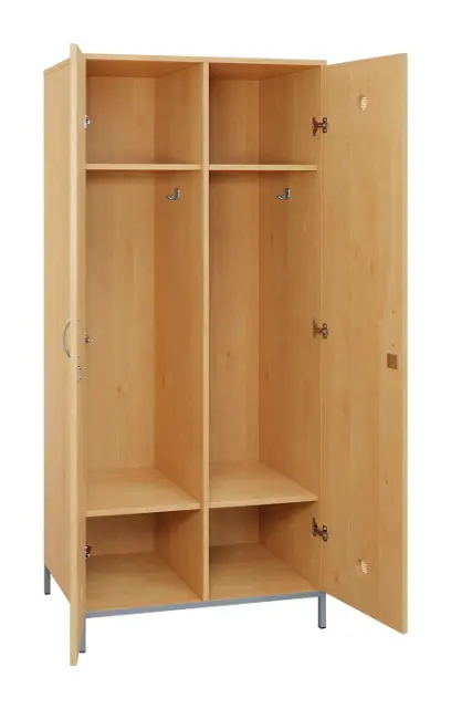 SLN - 82S šatní skříň dřevěná, 2-dveřová, háček, 1800 x 800 x 500, kovové nohy, javor horský