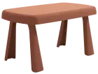 ZAMPA 140, stůl plastový, 1400x800 mm, cihlový