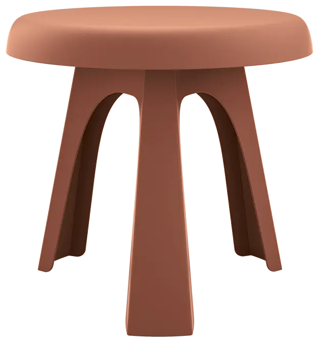 ZAMPA 80, stůl plastový, průměr 800 mm, cihlový