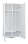 SLN - 82T šatní skříň dřevěná, 2-dveřová, šatní tyč, 1800 x 800 x 500, kovové nohy, bílá