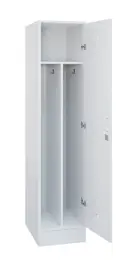 SLS - 41S šatní skříň dřevěná, 1-dveřová, háček, 1800 x 400 x 500, sokl, bílá