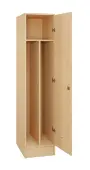 SLS - 41S šatní skříň dřevěná, 1-dveřová, háček, 1800 x 400 x 500, sokl, bříza irská
