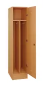SLS - 41S šatní skříň dřevěná, 1-dveřová, háčky, 1800 x 400 x 500, sokl, buk royal