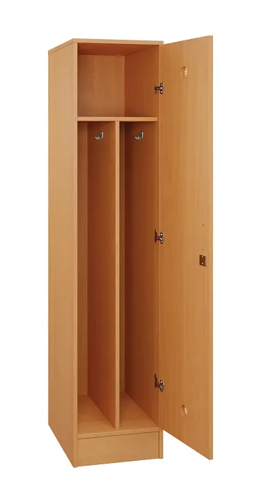 SLS - 41S šatní skříň dřevěná, 1-dveřová, háčky, 1800 x 400 x 500, sokl, buk royal