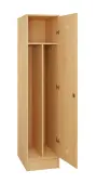 SLS - 41S šatní skříň dřevěná, 1-dveřová, háčky, 1800 x 400 x 500, sokl, javor horský