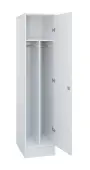 SLS - 41T šatní skříň dřevěná, 1-dveřová, šatní tyč, 1800 x 400 x 500, sokl, bílá