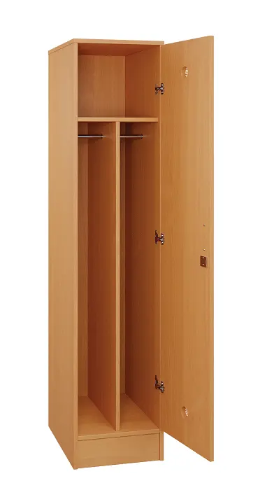 SLS - 41T šatní skříň dřevěná, 1-dveřová, šatní tyč, 1800 x 400 x 500, sokl, buk royal
