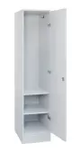 SLS - 42S šatní skříň dřevěná, 1-dveřová, háček, 1800 x 400 x 500, sokl, bílá
