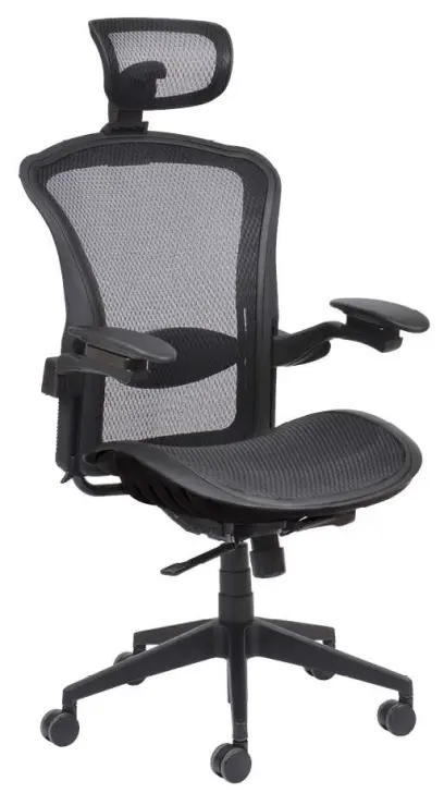 TITAN židle kancelářská, černá, síťovina