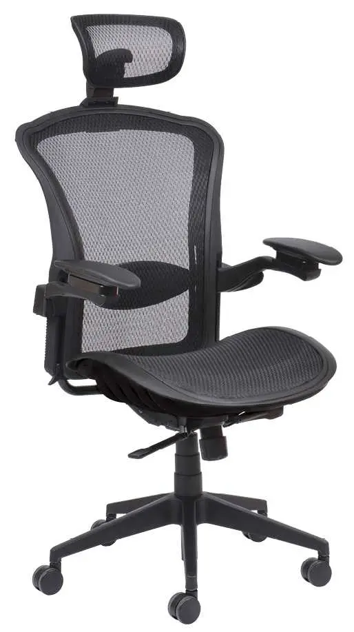 TITAN židle kancelářská, černá, síťovina