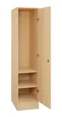 SLS - 42S šatní skříň dřevěná, 1-dveřová, háček, 1800 x 400 x 500, sokl, bříza irská