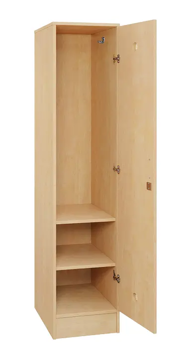 SLS - 42S šatní skříň dřevěná, 1-dveřová, háček, 1800 x 400 x 500, sokl, bříza irská