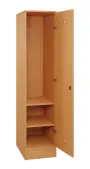 SLS - 42S šatní skříň dřevěná, 1-dveřová, háček, 1800 x 400 x 500, sokl, buk royal