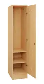 SLS - 42S šatní skříň dřevěná, 1-dveřová, háček, 1800 x 400 x 500, sokl, javor horský
