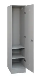 SLS - 42S šatní skříň dřevěná, 1-dveřová, háček, 1800 x 400 x 500, sokl, šedá
