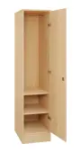SLS - 42T šatní skříň dřevěná, 1-dveřová, šatní tyč, 1800 x 400 x 500, sokl, bříza irská