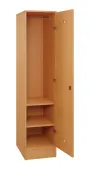 SLS - 42T šatní skříň dřevěná, 1-dveřová, šatní tyč, 1800 x 400 x 500, sokl, buk royal