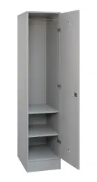 SLS - 42T šatní skříň dřevěná, 1-dveřová, šatní tyč, 1800 x 400 x 500, sokl, šedá