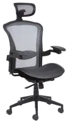 TITAN židle kancelářská, MESH černá, opěrák MESH stříbrná