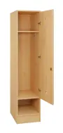 SLS - 44S šatní skříň dřevěná, 1-dveřová, háček, 1800 x 400 x 500, sokl, javor horský