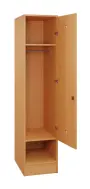 SLS - 44T šatní skříň dřevěná, 1-dveřová, šatní tyč, 1800 x 400 x 500, sokl, buk royal