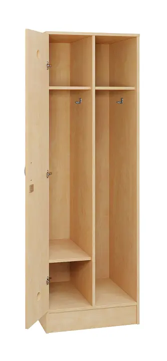 SLS - 61S šatní skříň dřevěná, 1-dveřová, háček, 1800 x 600 x 500, sokl, bříza irská SLS - 61S šatní skříň dřevěná, 1-dveřová, háček, 1800 x 600 x 500, sokl, bříza irská
