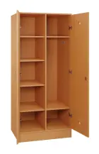 SLS - 81S šatní skříň dřevěná, 2-dveřová, háček, police, 1800 x 800 x 500, sokl, buk royal