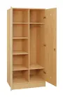 SLS - 81T šatní skříň dřevěná, 2-dveřová, šatní tyč, police, 1800 x 800 x 500, sokl, javor horský